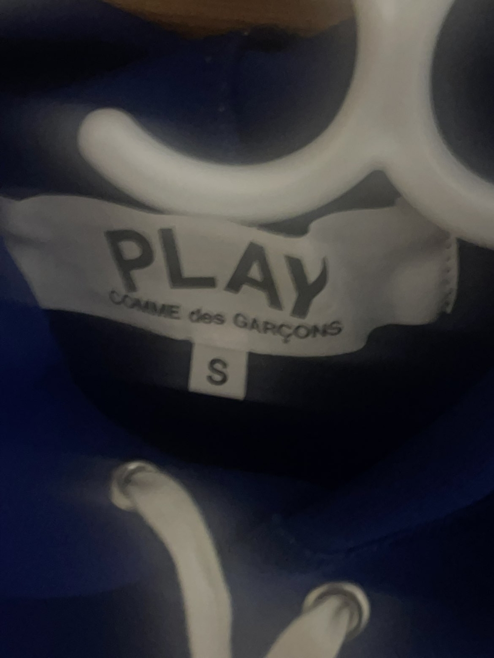 Comme des Garçons Play Blue Hoodie Size S - Picture 6 of 6